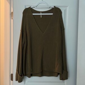 Free People Olive Green Sweater